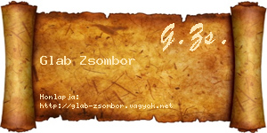 Glab Zsombor névjegykártya